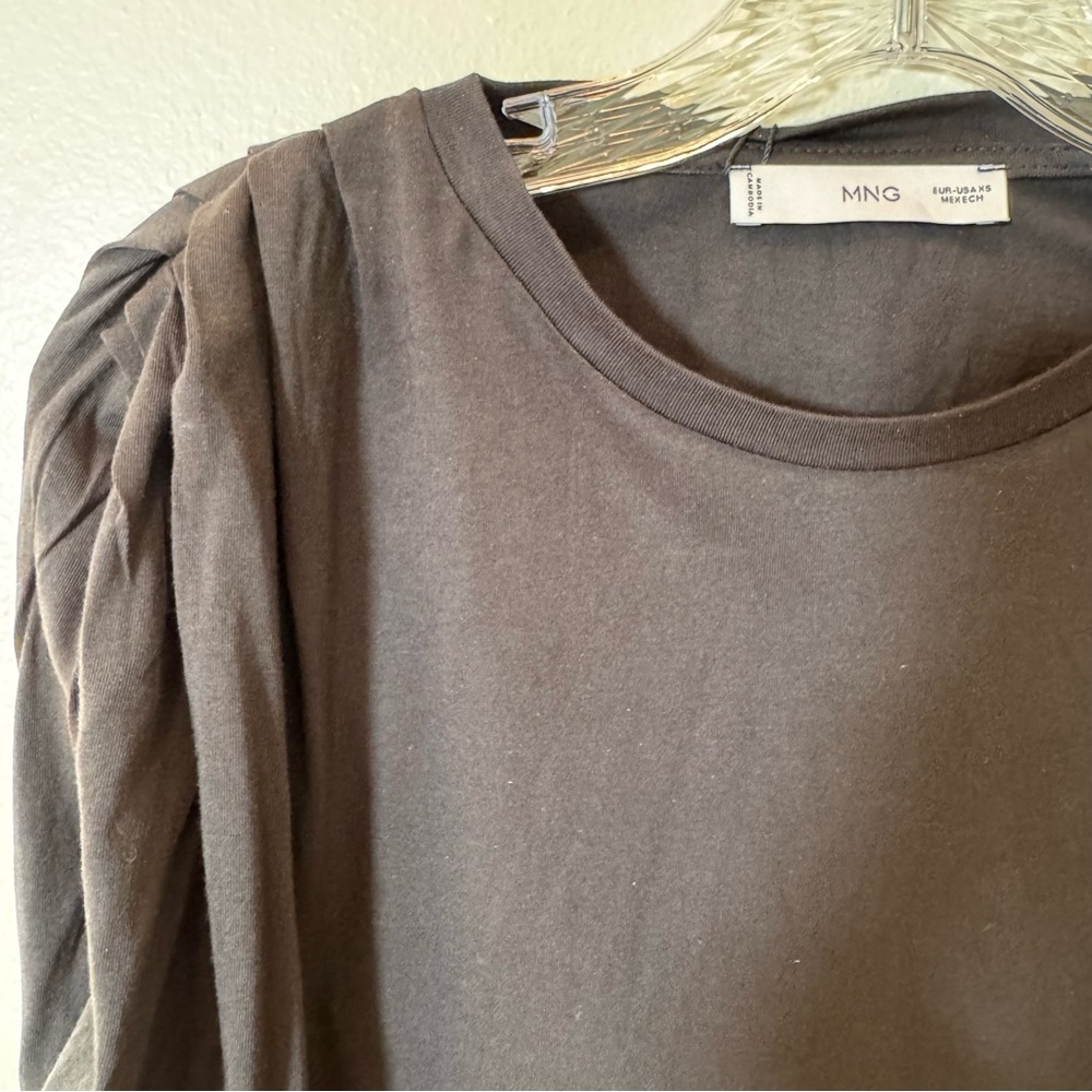 Mango Modal T-Shirt with Ruffled Shoulders - Picture 9 of 10